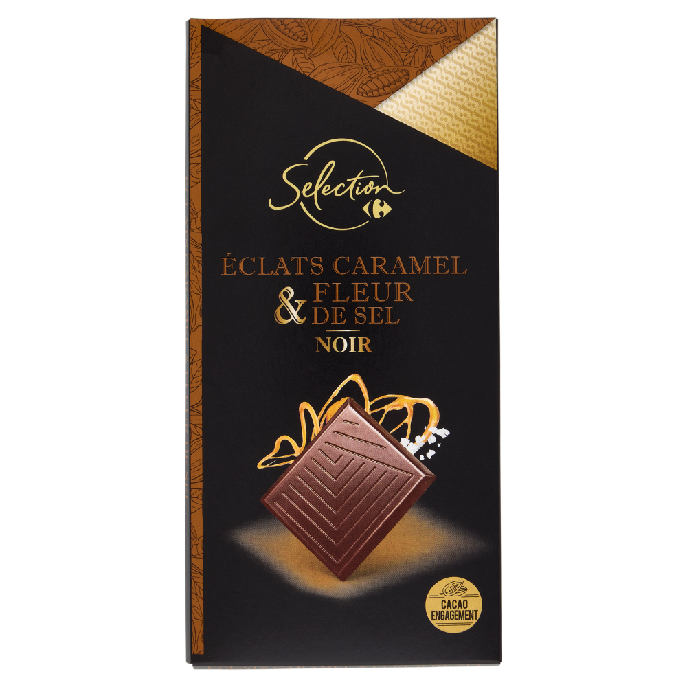 Carrefour Selection Éclats Caramel & Fleur de Sel Noir 100 g