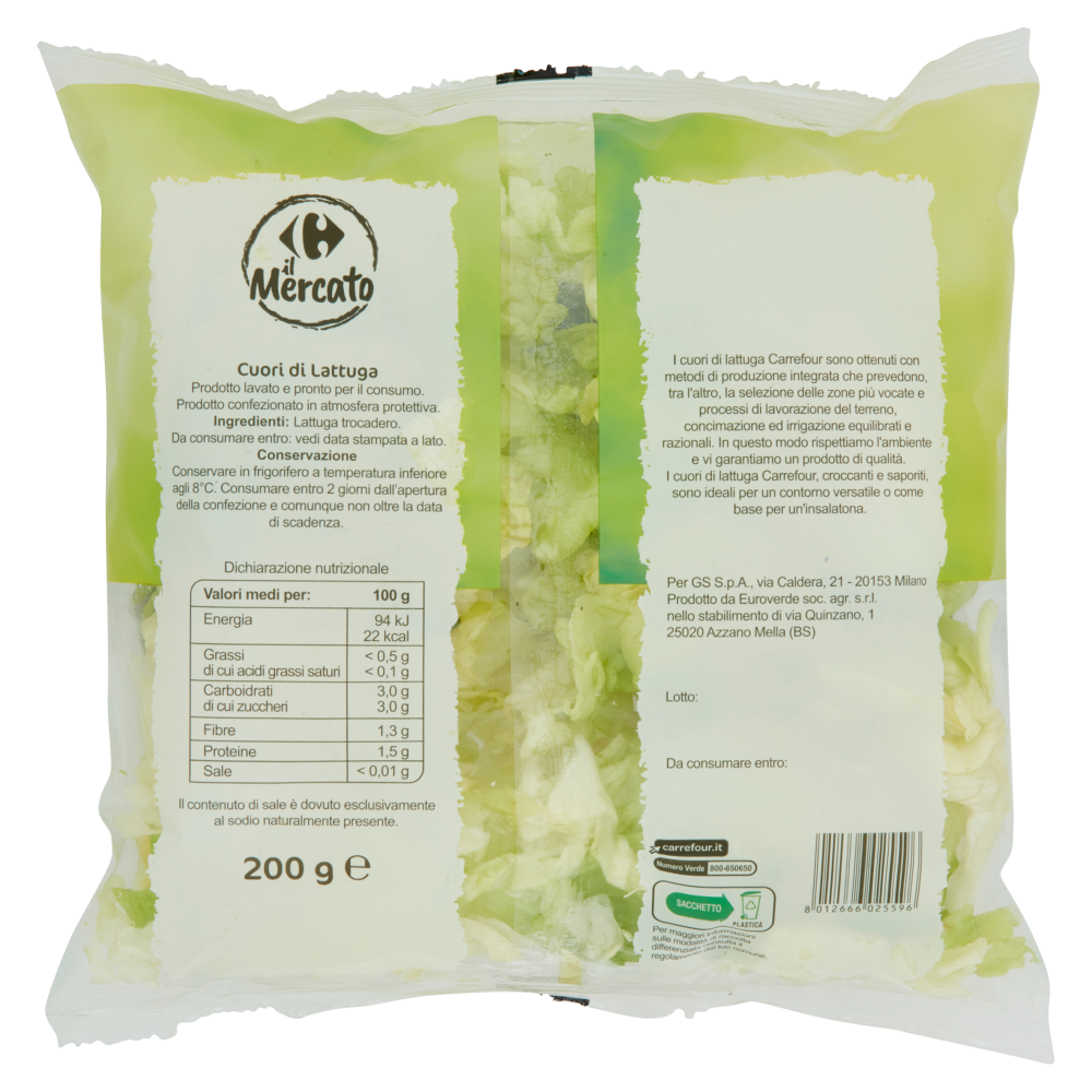 Carrefour il Mercato Cuori di Lattuga 200 g