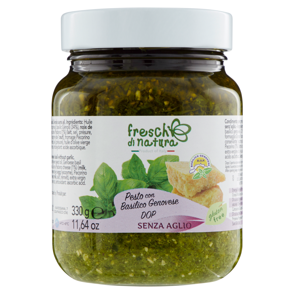 freschi di natura Pesto con Basilico Genovese DOP Senza Aglio 330 g