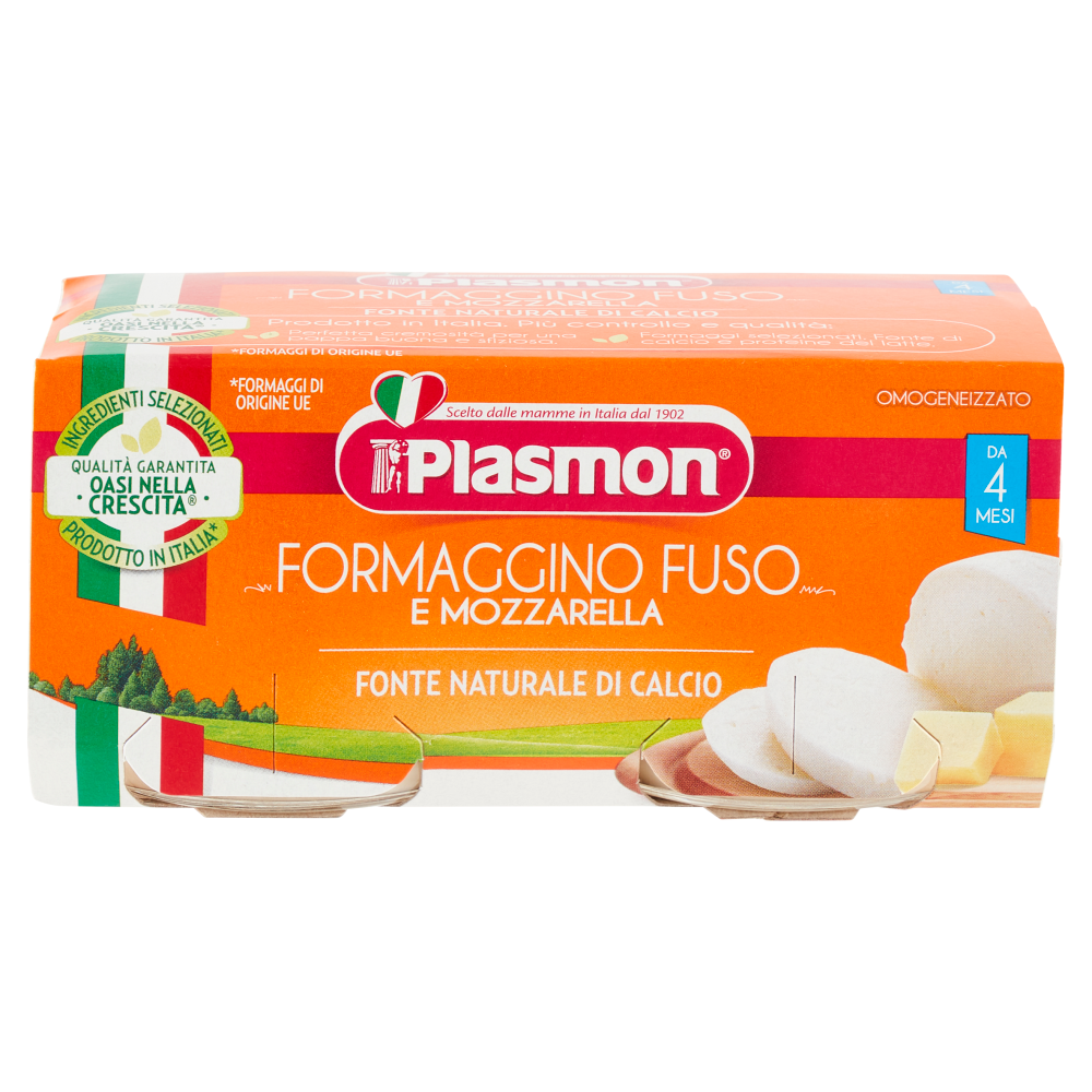 Plasmon Formaggino Fuso e Mozzarella Omogeneizzato 2 x 80 g