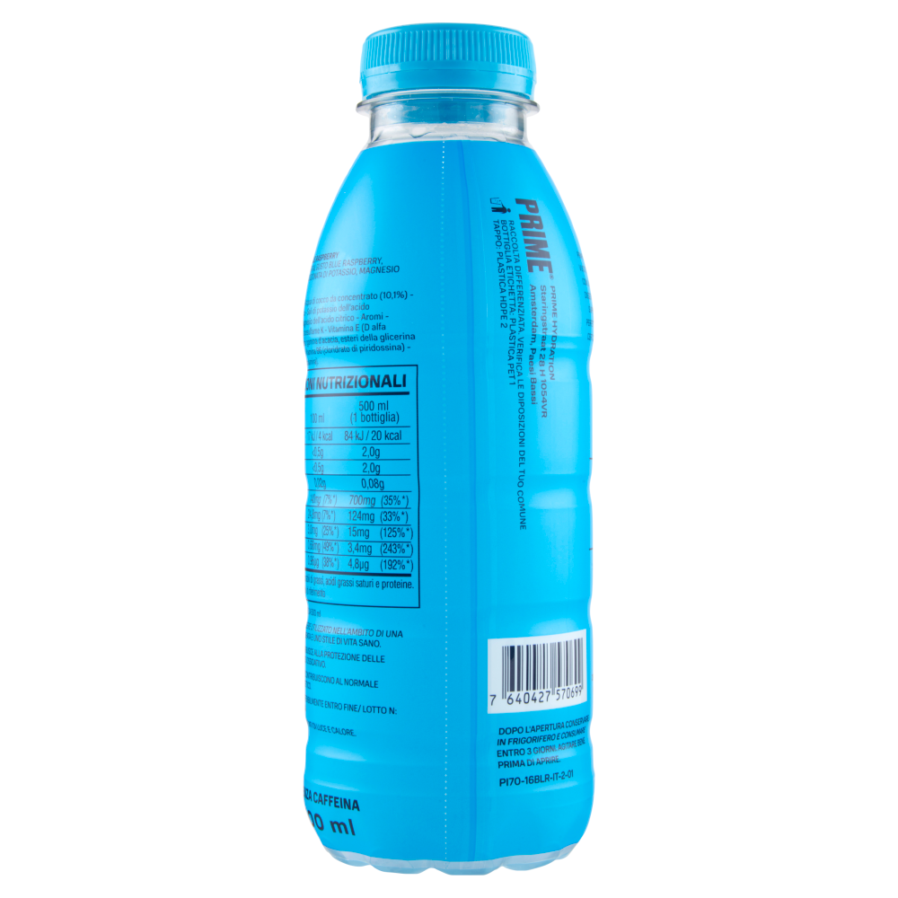 Prime Hydration Blue Raspberry Flavour 500 ml