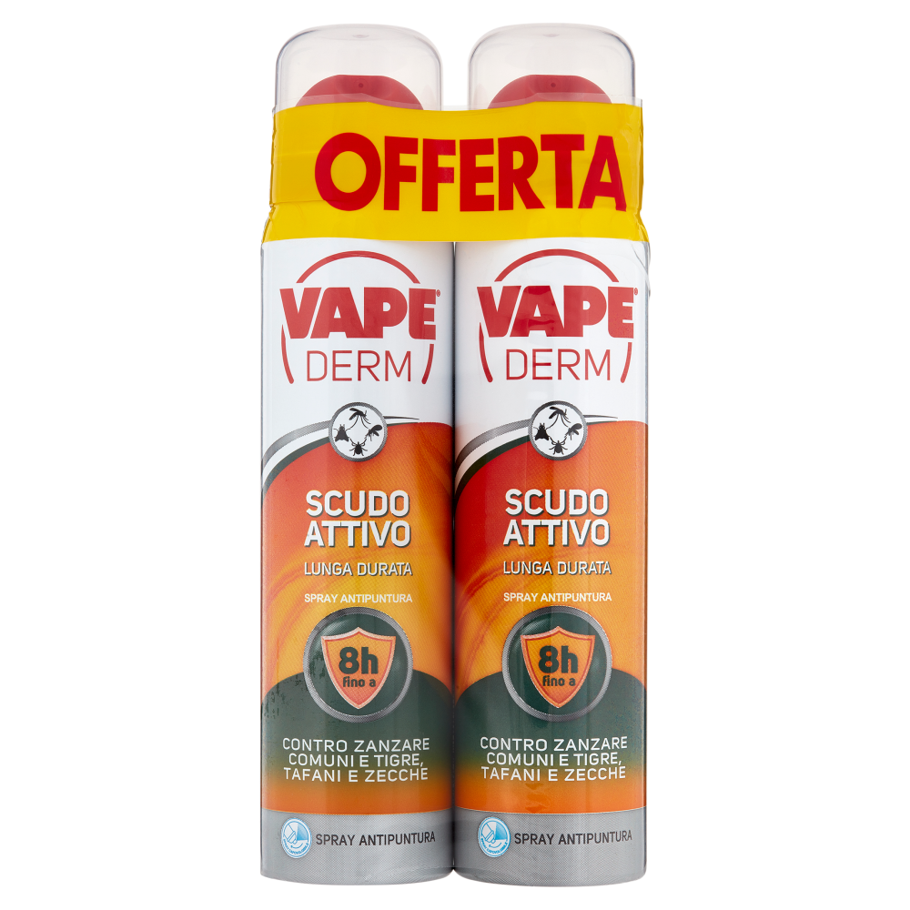 VAPE Derm Scudo Attivo Spray Antipuntura 2 x 100 ml