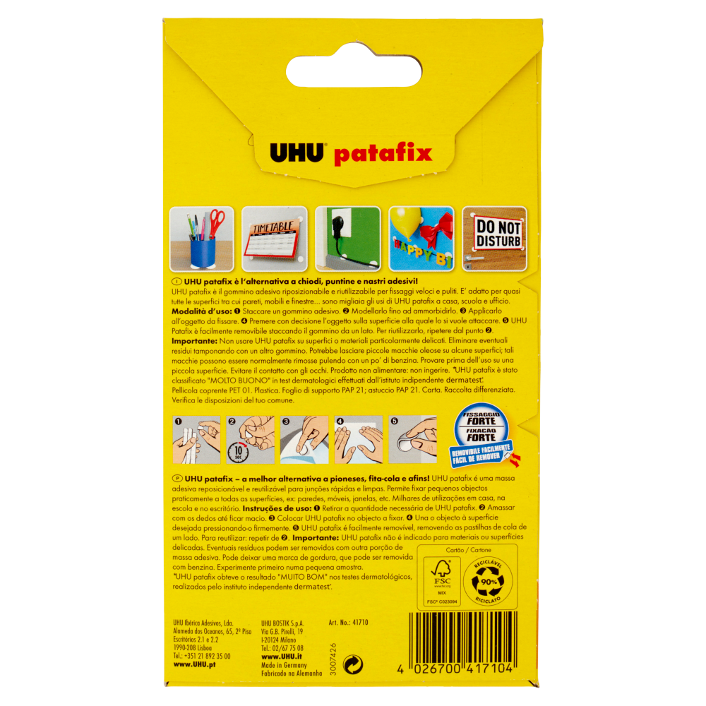 UHU patafix Gommini adesivi 80 pz