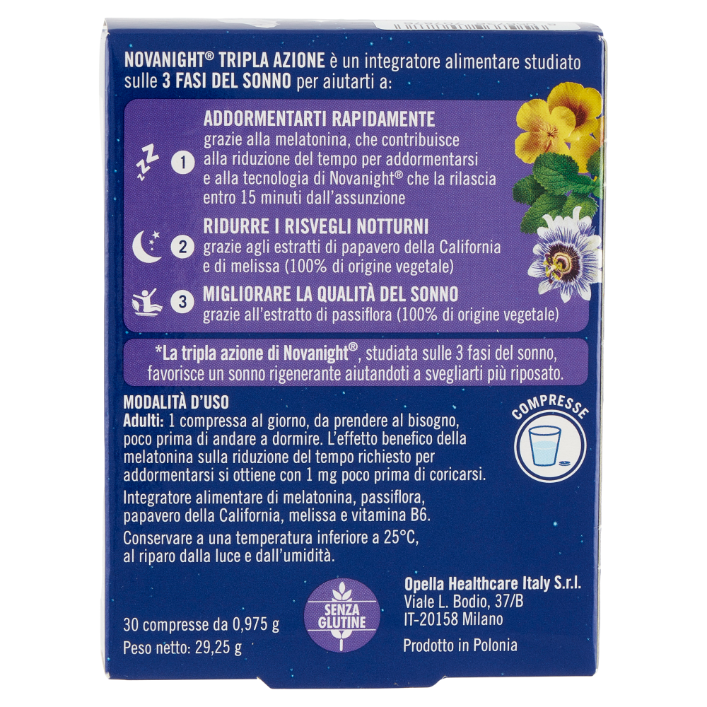 Novanight Tripla Azione sonno rigenerante* Compresse 30 x 0,975 g