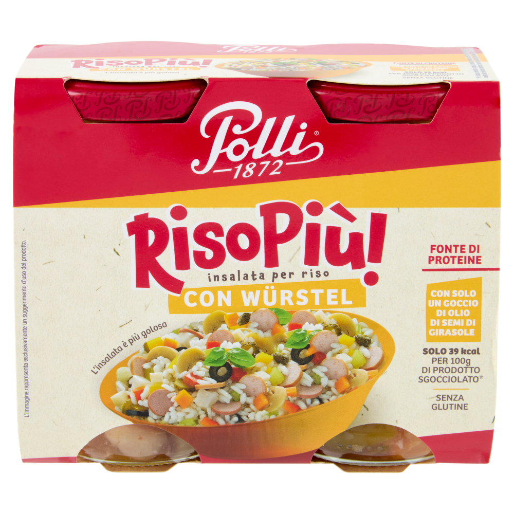 Polli Riso Pi&ugrave;! insalata per riso con W&uuml;rstel 2 x 300 g