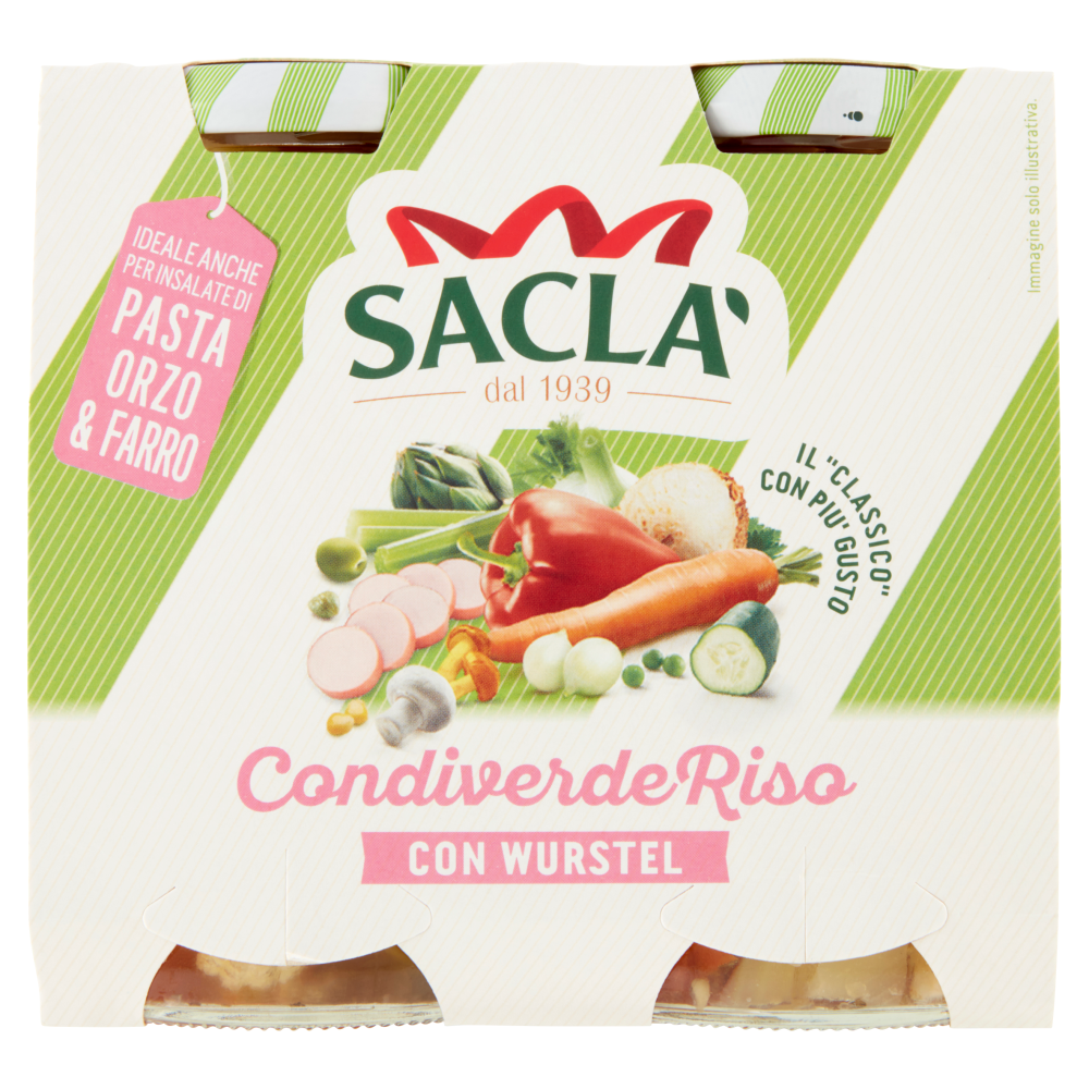 Sacl&agrave; Condiverde Riso con Wurstel 2 x 290 g