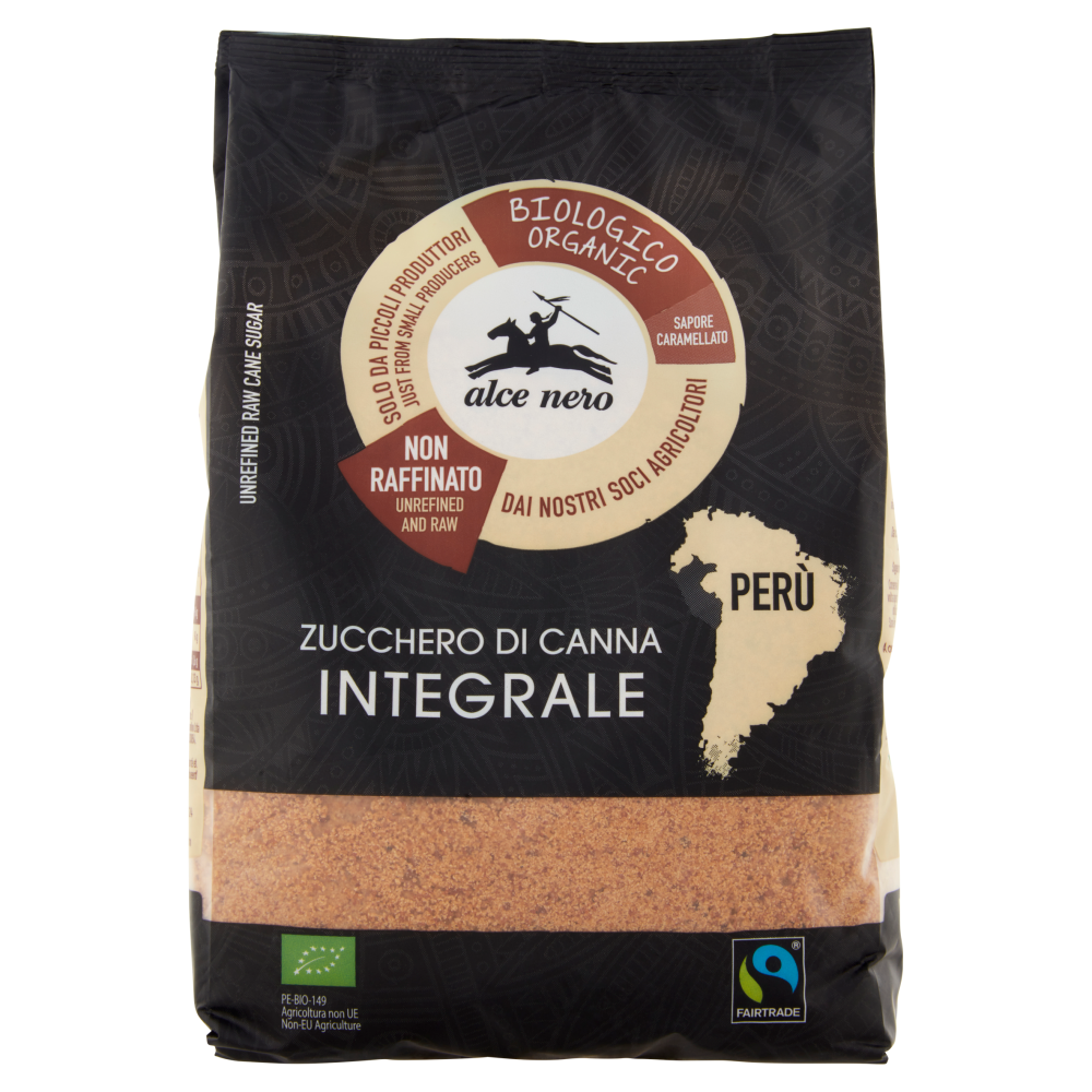 alce nero Zucchero di Canna Integrale 500 g