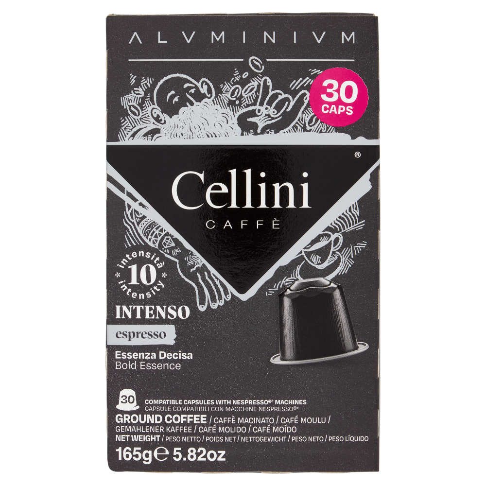 Cellini Caff&egrave; Aluminium Intenso espresso 30 Capsule Compatibili 165 g