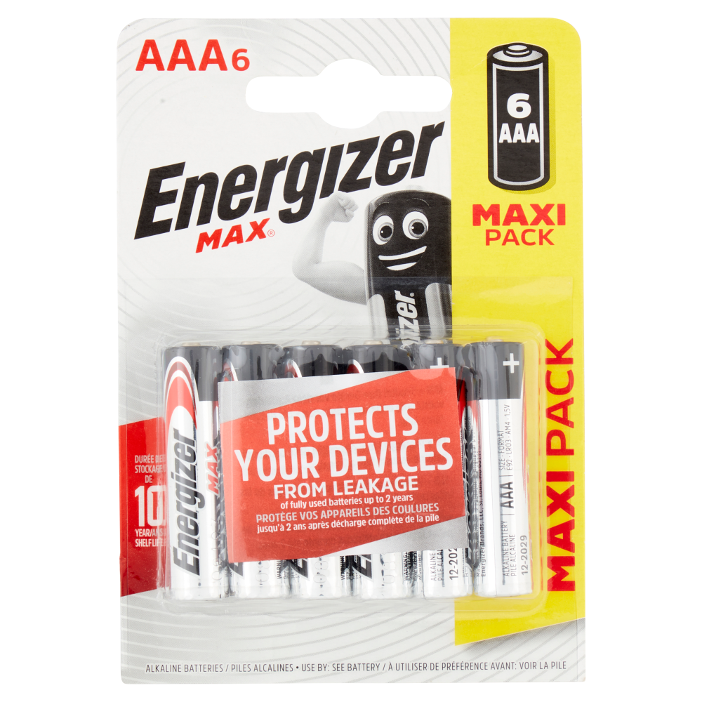 Energizer Max AAA  Alkaline 6 pz