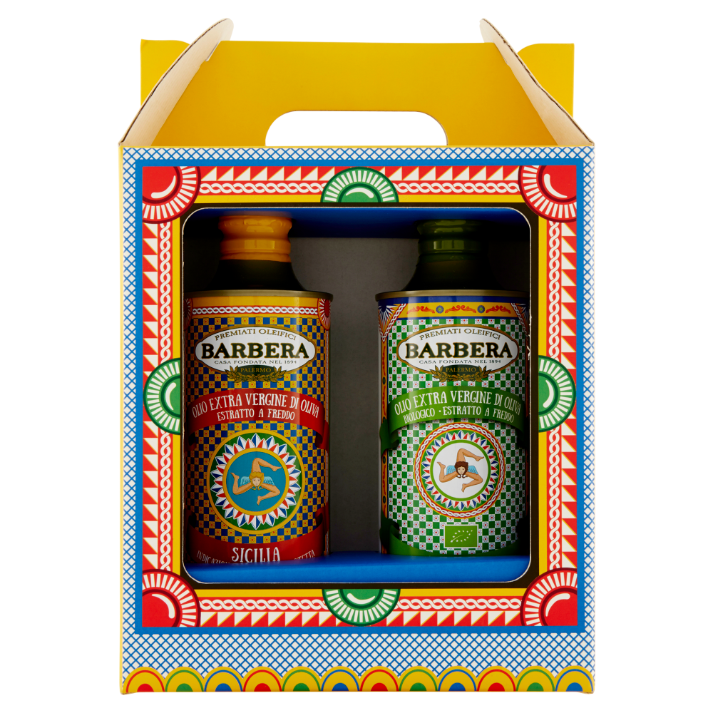 Barbera Olio Extra Vergine Oliva Sicilia IGP+Olio Extra Vergine Oliva Biologico Sicilia IGP 2x500ml