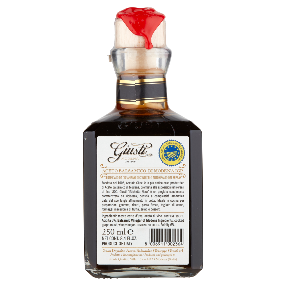 Giusti Aceto Balsamico di Modena IGP Etichetta Nera 250 ml