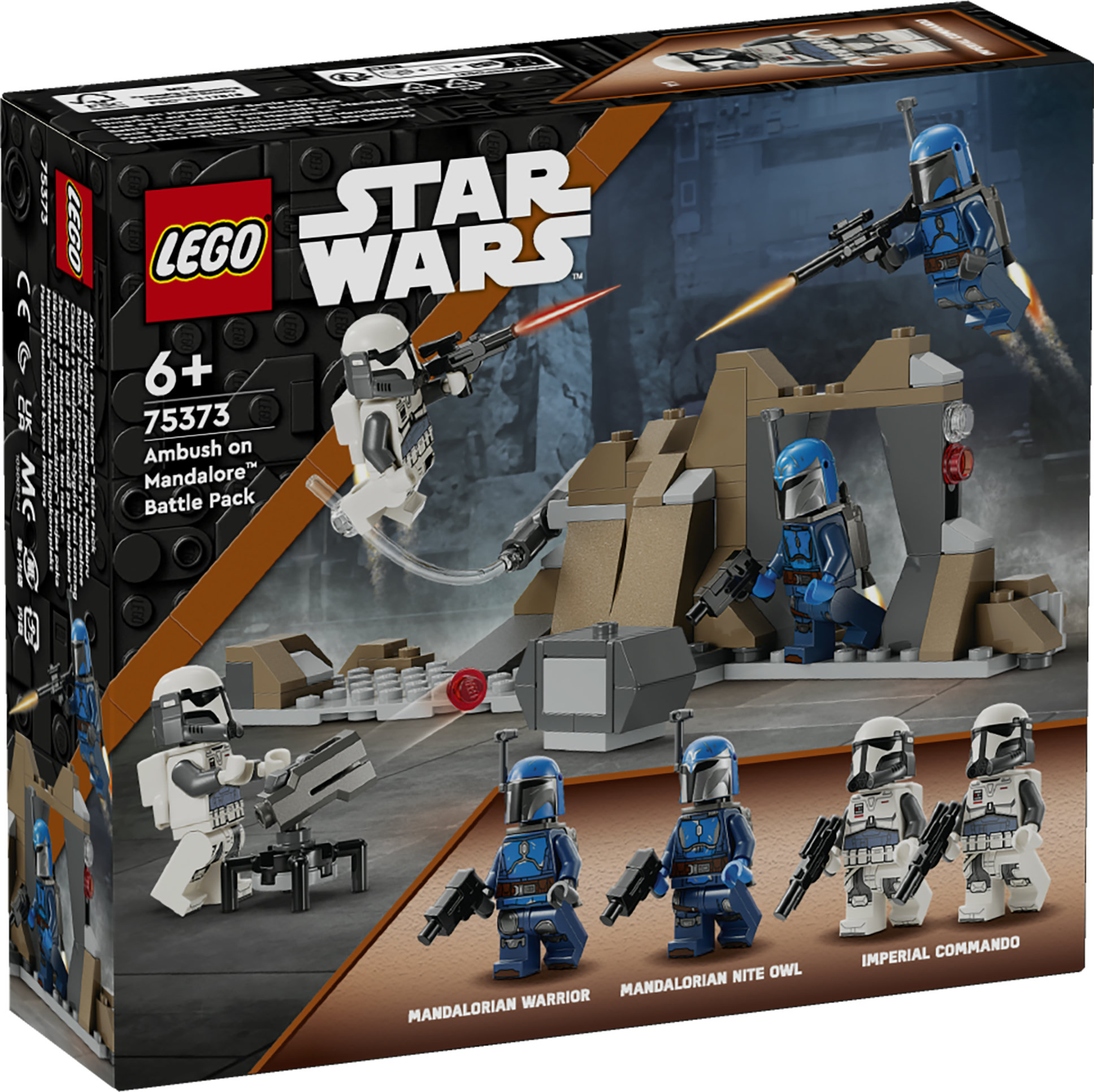 LEGO Star Wars 75373 Battle Pack Agguato su Mandalore, Gioco d'Avventura per Bambini 6+ con 4 Personaggi con Armi e Jetpack