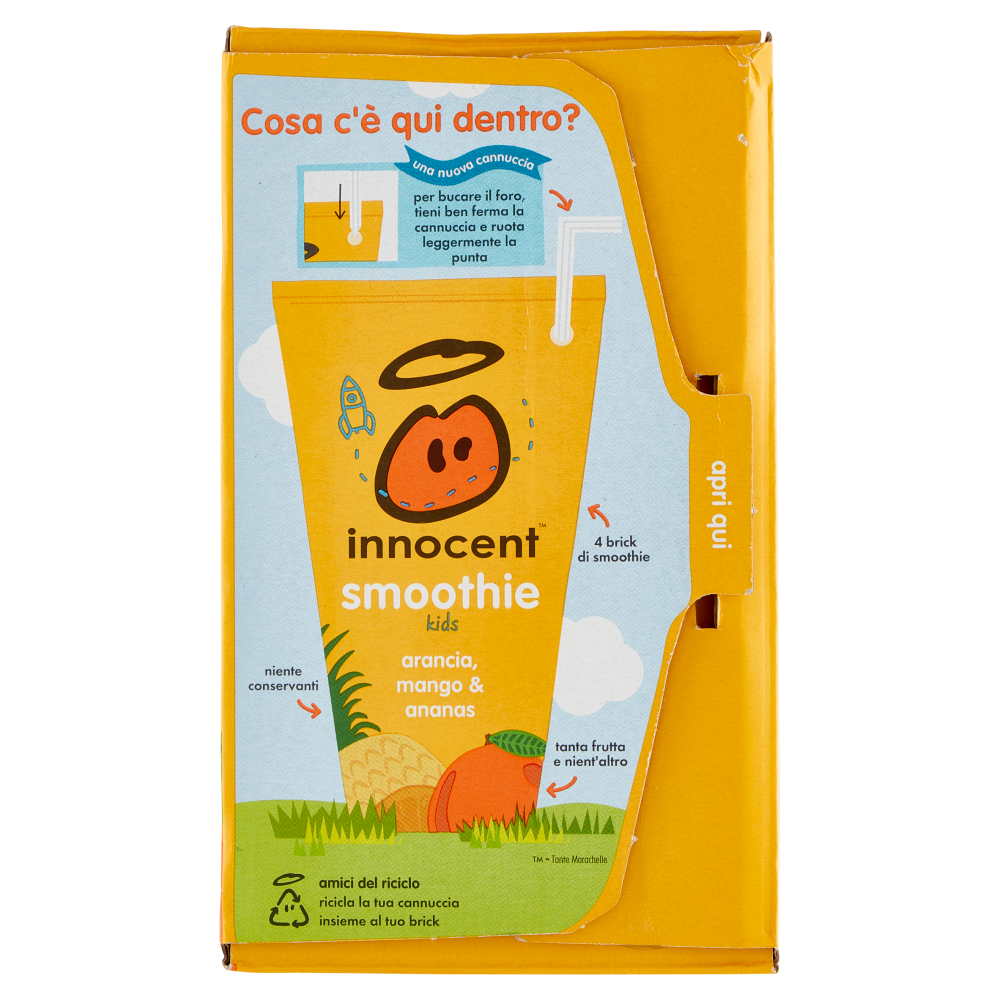 innocent smoothies kids arancia, mango & ananas 4 x 150 ml