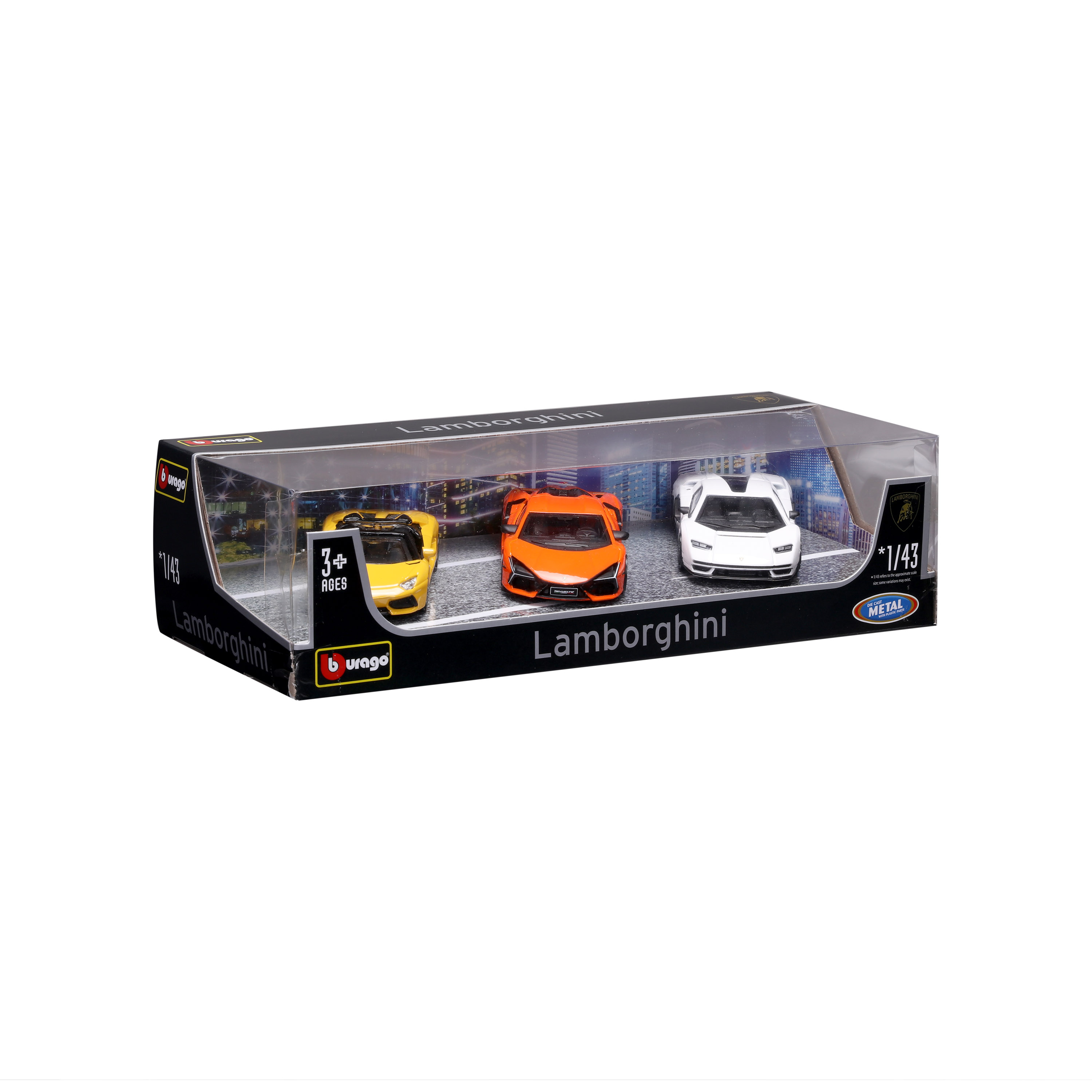 BBURAGO Gift Pack con 3 Auto Lamborghini - 1:43