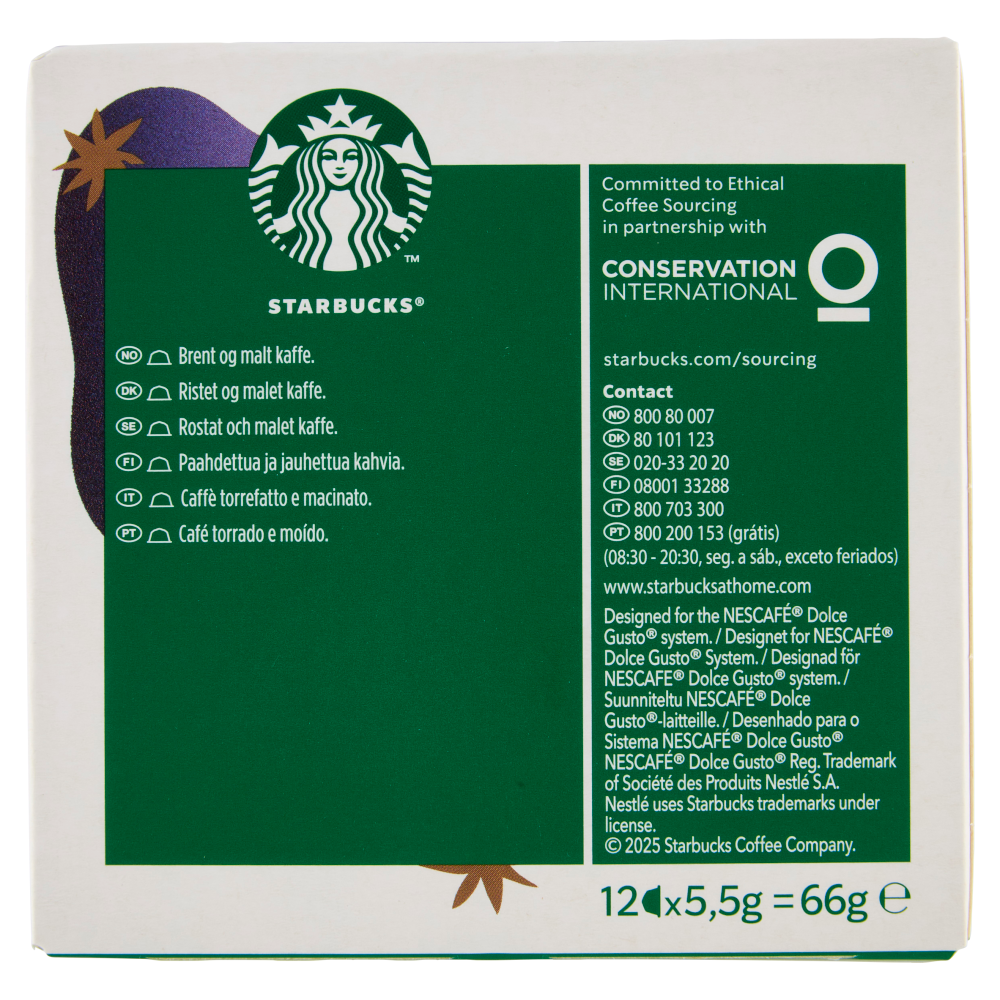 STARBUCKS Espresso Roast by Nescaf&eacute; Dolce Gusto Caff&egrave; 12 Capsule 66g