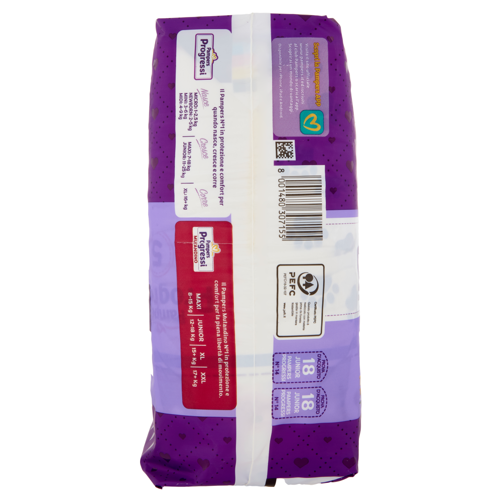 Pampers Progressi Junior 18 + 18 pz