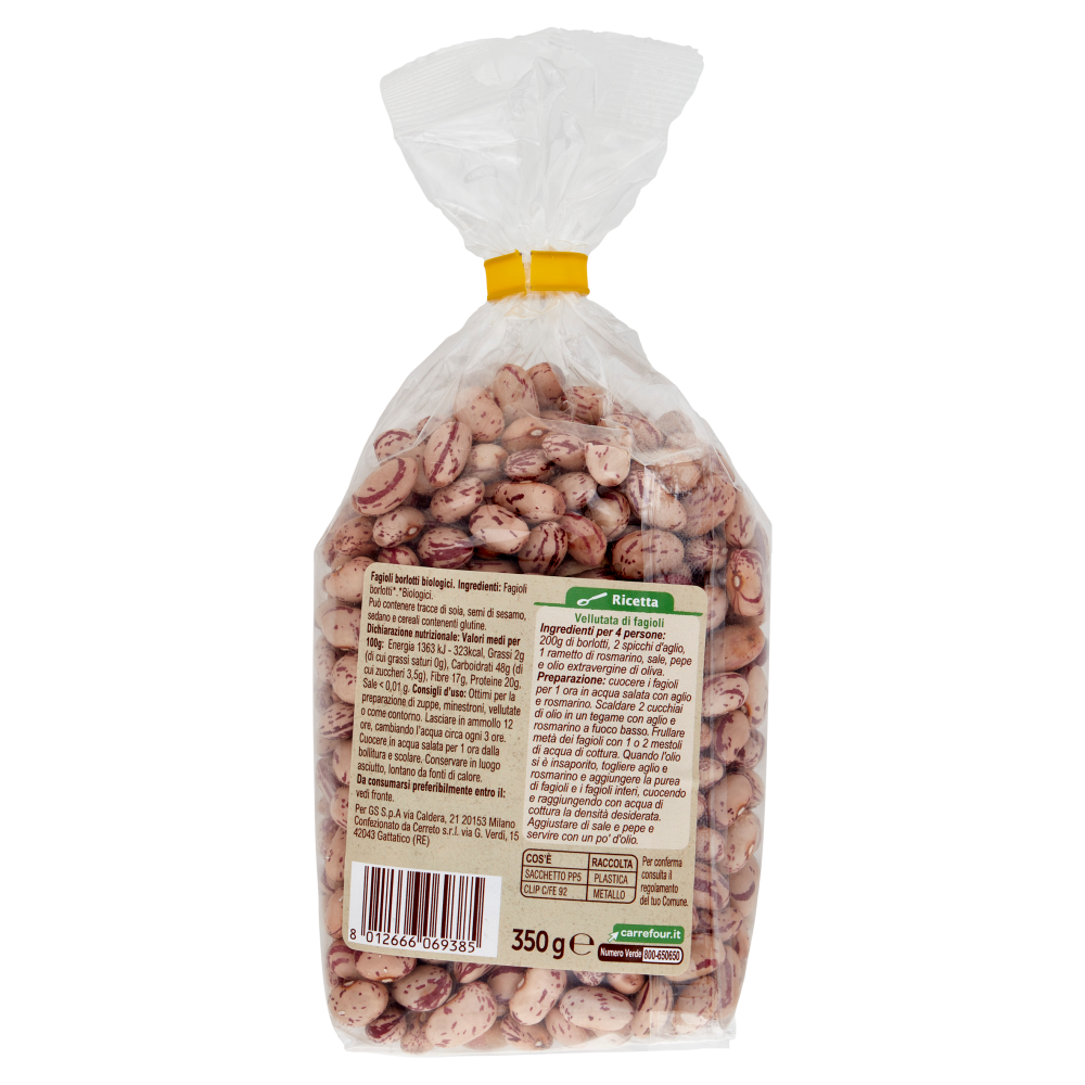 Carrefour Bio Fagioli Borlotti Biologici 350 g