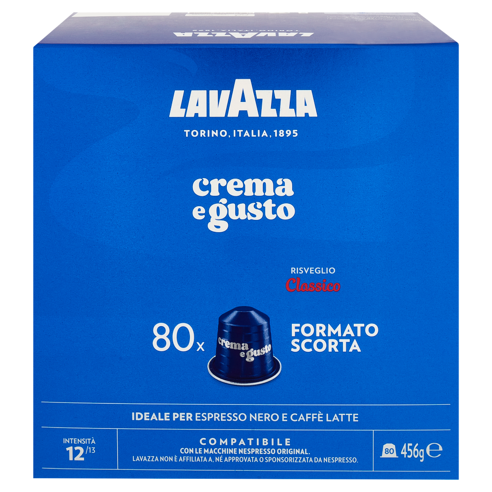 Lavazza crema e gusto Classico Compatibile con Nespresso Original 80 Capsule 456 g