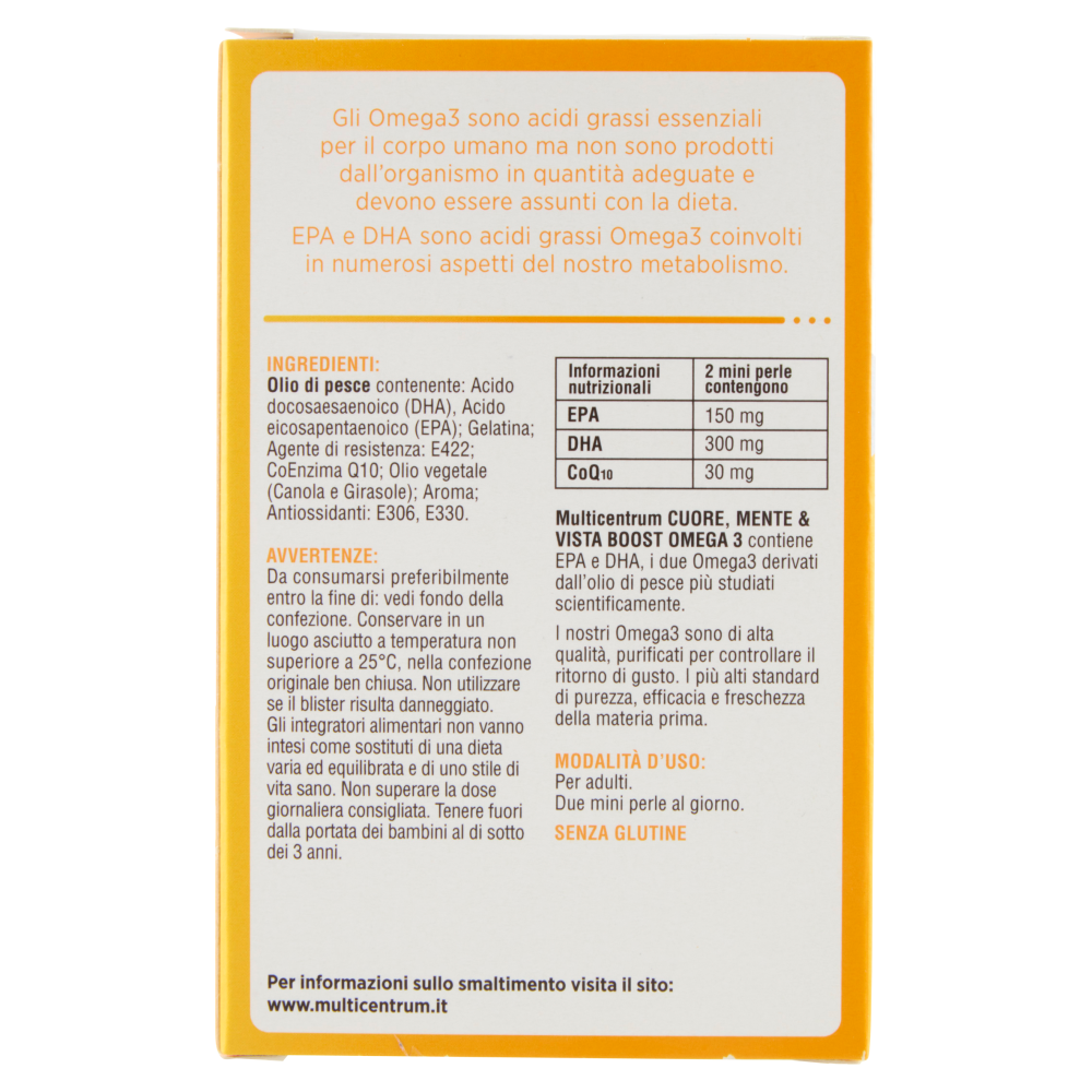 Multicentrum MyOmega3 integratore di EPADHA per contribuire a funzione cardiaca e visiva 60 cpr