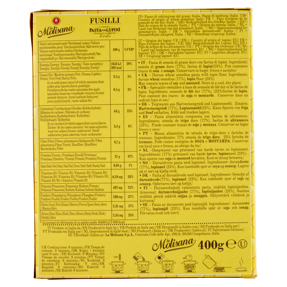La Molisana Fusilli con Farina di Lupini  400 g
