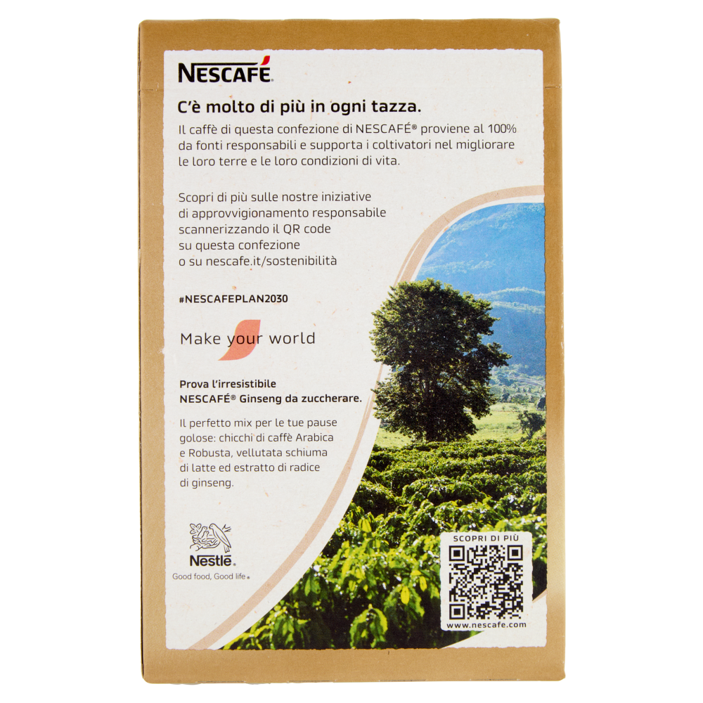 NESCAFÉ Ginseng da Zuccherare Caffè Solubile con Ginseng 10 Bustine 60g