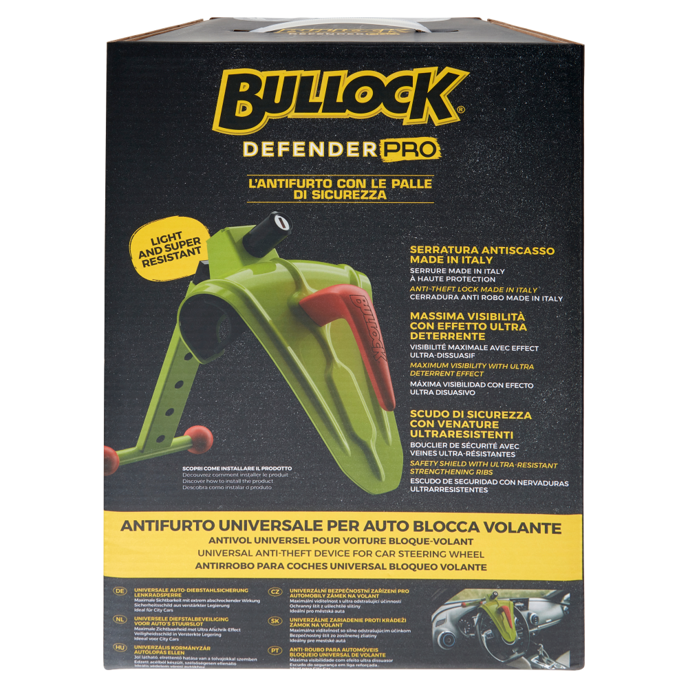 Bullock Defender Pro Antifurto Universale per Auto Blocca Volante