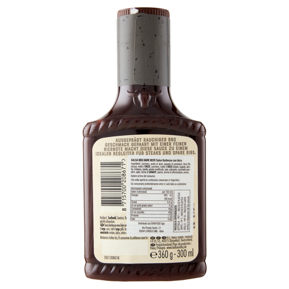 Bull's-Eye Salsa BBQ Dark Beer 300 ml