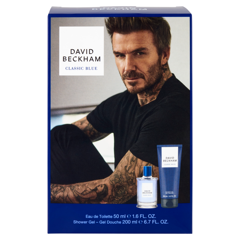 David Beckham Xmas25 Maschile Eau de Toilette 50 ml + Shower Gel 200 ml Classic Blue 