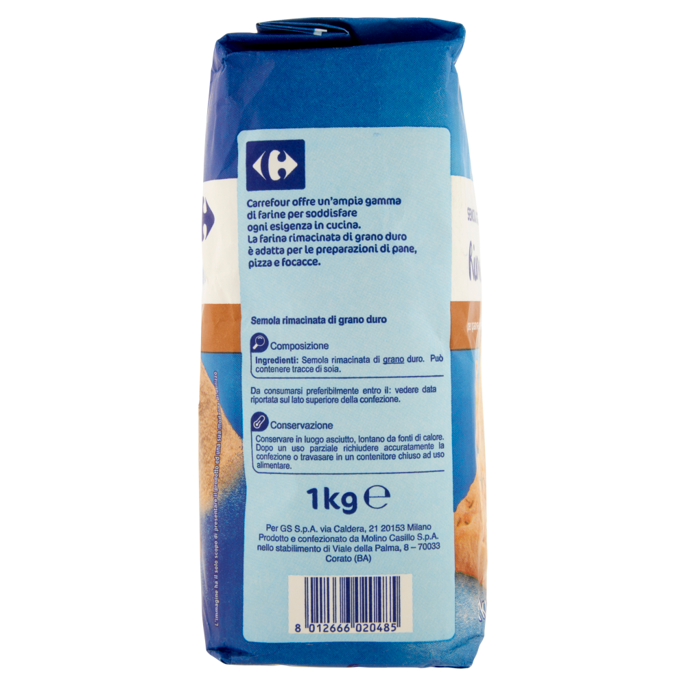 Carrefour Semola di Grano Duro Rimacinata 1 kg