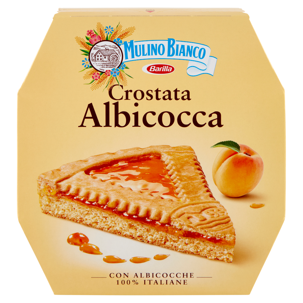 Mulino Bianco Crostata Albicocca con 100% Albicocche Italiane e Farina Sostenibile 475g