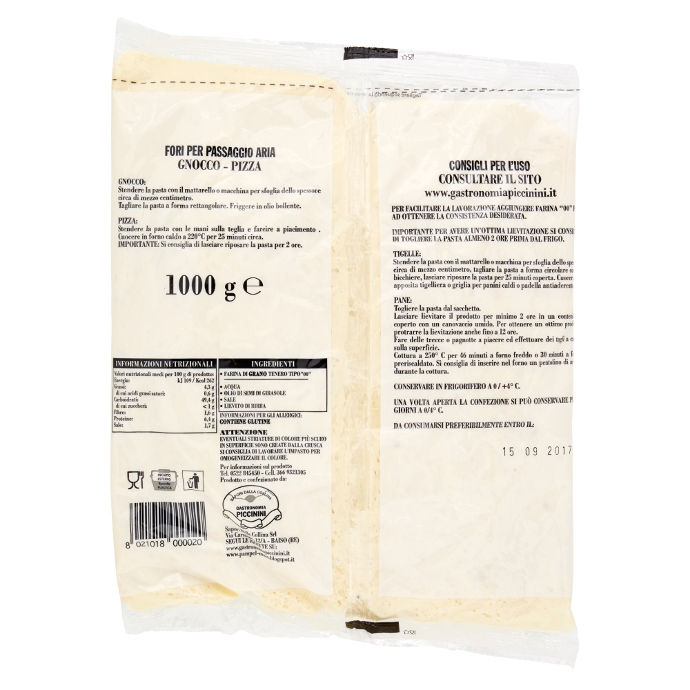 Gastronomia Piccinini Pizza - Pane - Tigelle - Gnocco 1 kg