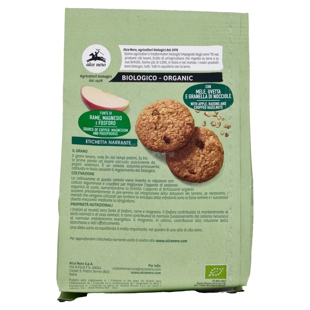 alce nero Frollini con Muesli e Fiocchi di Avena 250 g