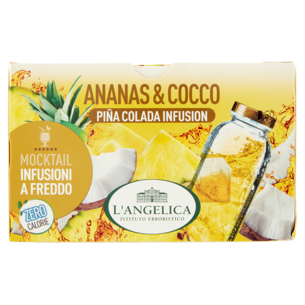 L'Angelica Mocktail Infusioni a Freddo Ananas & Cocco Pi&ntilde;a Colada Infusion 18 Filtri 36 g