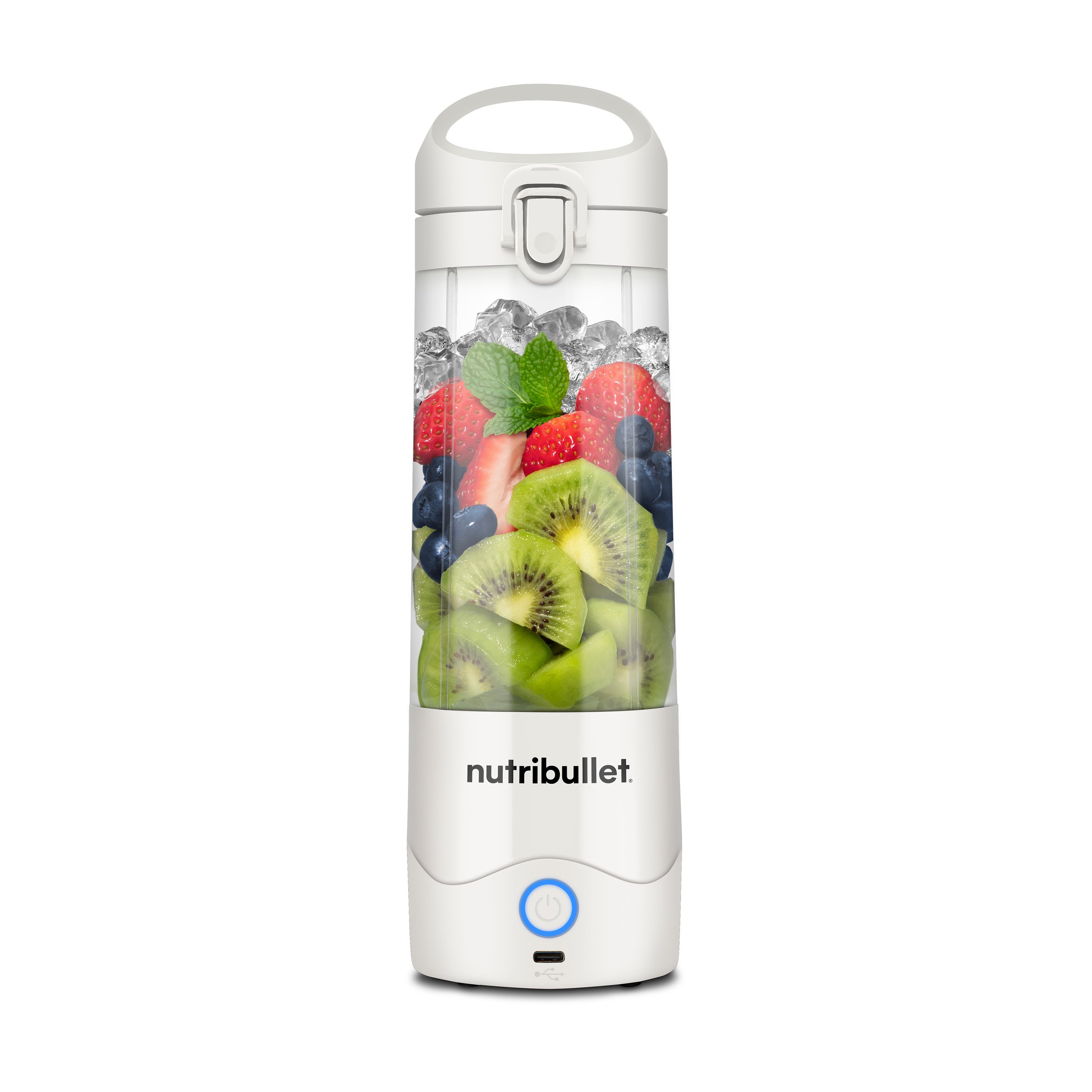 NutriBullet Portable &ndash; Mini Frullatore Compatto e Portatile, Ricaricabile USB-C, Smoothie Maker, Bianco (NBP003W)