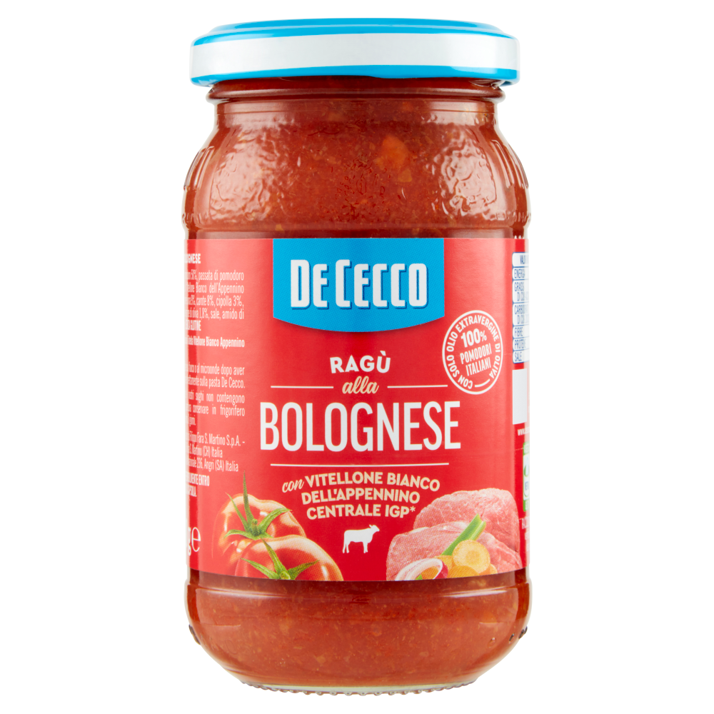 De Cecco Rag&ugrave; alla Bolognese con Vitellone Bianco dell'Appennino Centrale IGP* 190 g