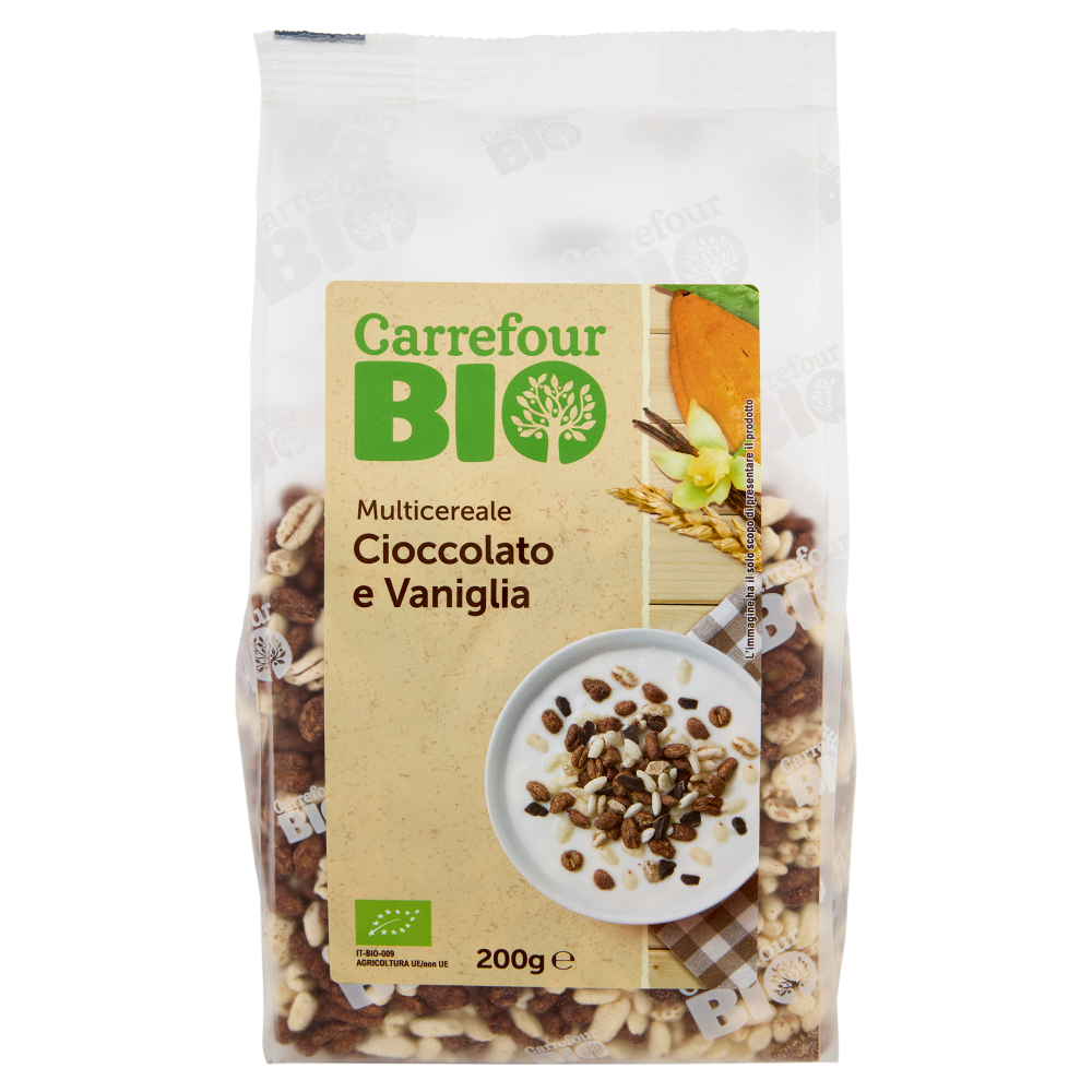 Carrefour Bio Multicereale Cioccolato e Vaniglia 200 g