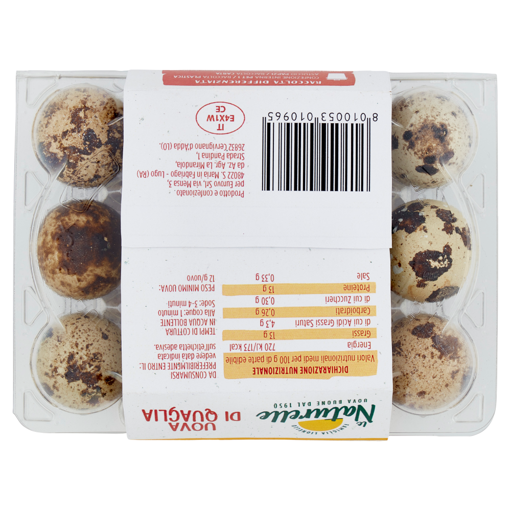 le Naturelle 12 Uova Fresche di Quaglia