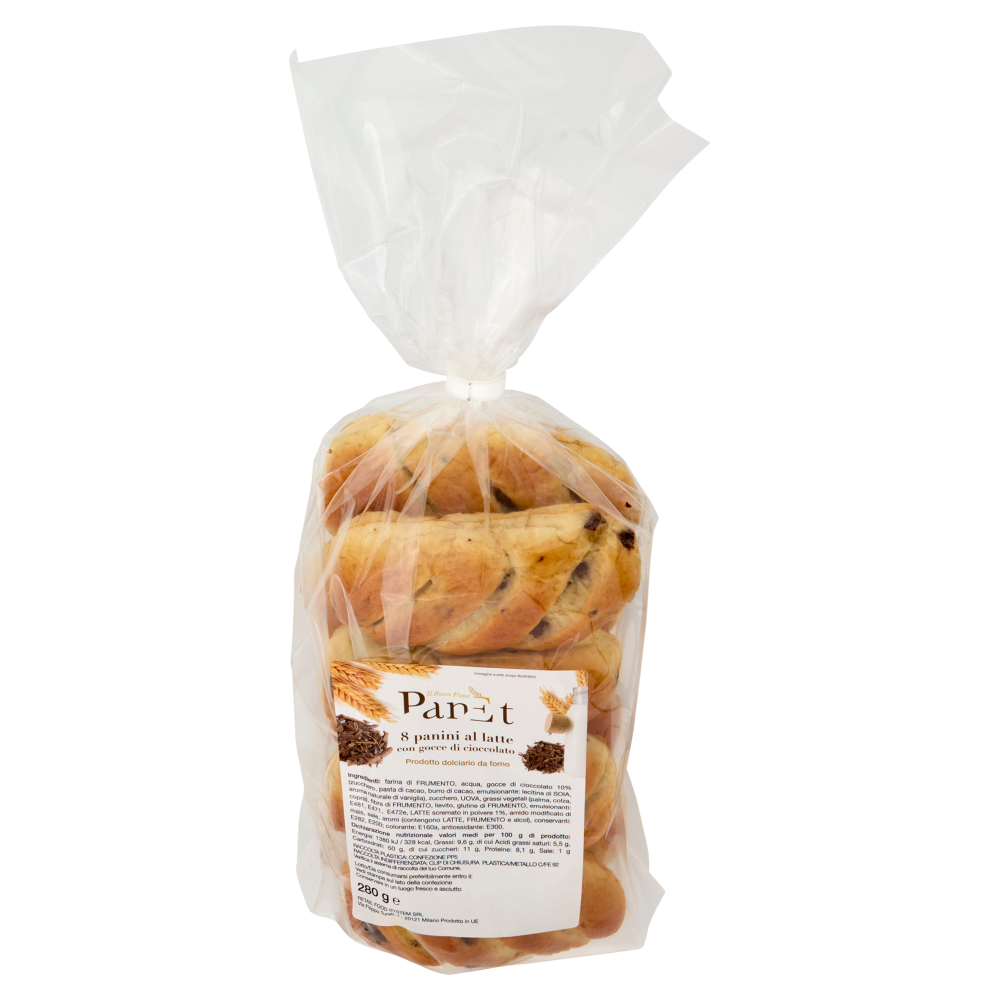 PanEt 8 panini al latte con gocce di cioccolato 280 g