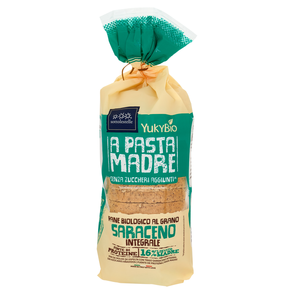YukyBio A Pasta Madre Pane Biologico al Grano Saraceno Integrale 400 g