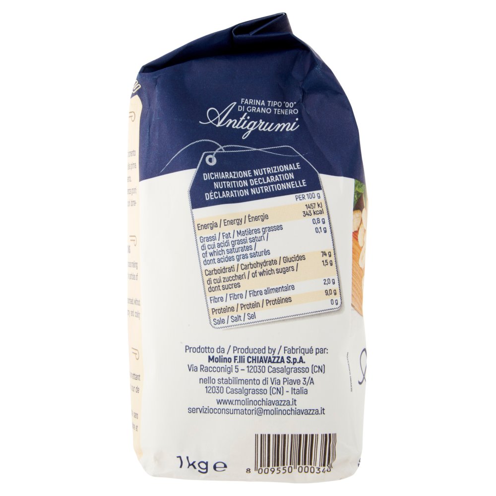 il Molino Chiavazza Farina Tipo "00" di Grano Tenero Antigrumi 1 kg