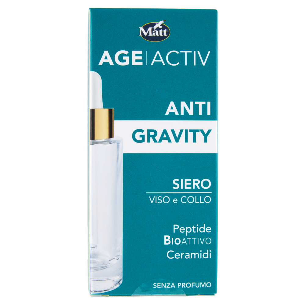 Matt Age Activ Anti Gravity Siero Viso e Collo Peptide Bioattivo Ceramidi 30 ml