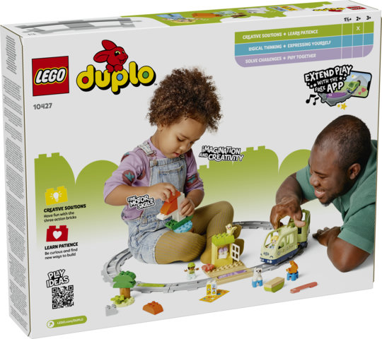 LEGO DUPLO 10427 Treno d&rsquo;Avventura Interattivo, Giochi per Bambini e Bambine da 2+ con Mattoncini Multifunzione, Idea Regalo