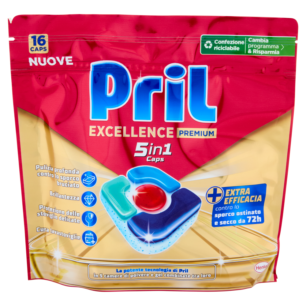 PRIL Excellence Premium 5in1 Caps 16pz (297,6g)