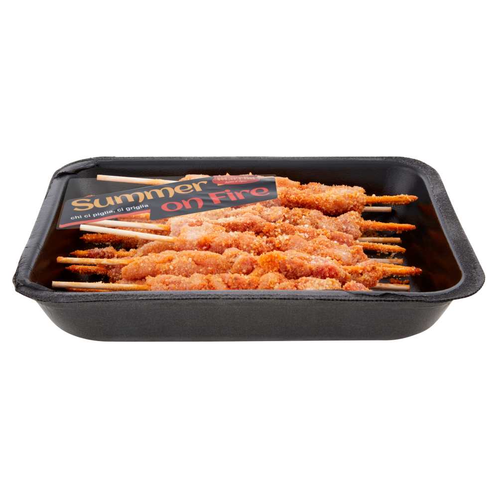 Martini Summer on Fire Arrosticini di Pollo Panati Marinati in Salsa BBQ Kansas 0,330 kg