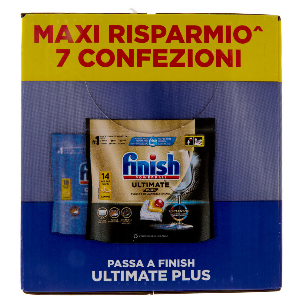 Finish Quantum Limone pastiglie lavastoviglie 126 lavaggi 1310,4 g
