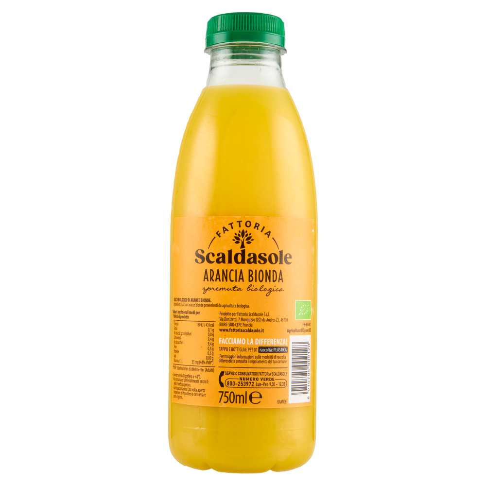 Fattoria Scaldasole Arancia Bionda spremuta biologica 750 ml
