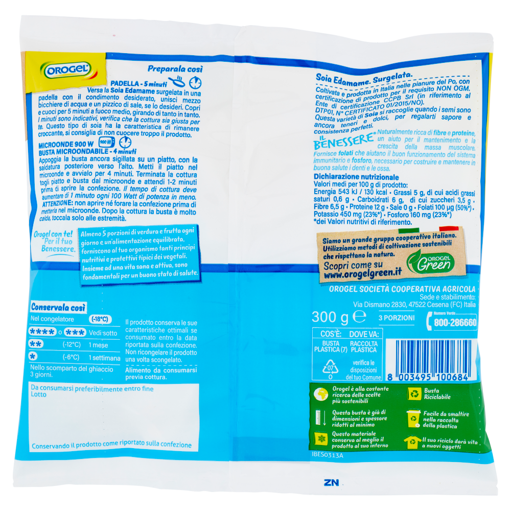 Orogel Il Benessere Soia Edamame Surgelati 300 g Carrefour