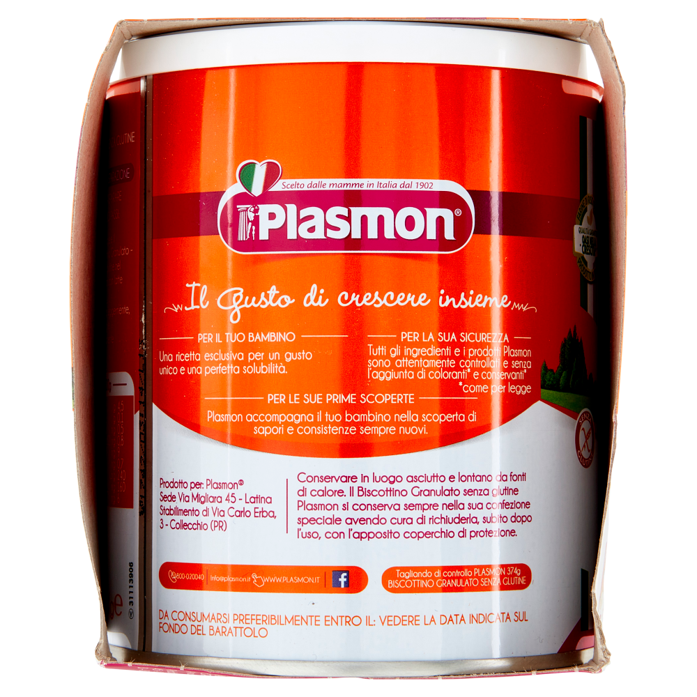 Plasmon - Biscottino granulato senza glutine 2x374g - Prénatal