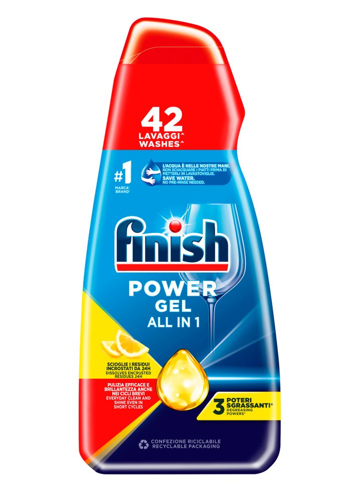 Finish Detersivo Lavastoviglie Gel Limone 940ml