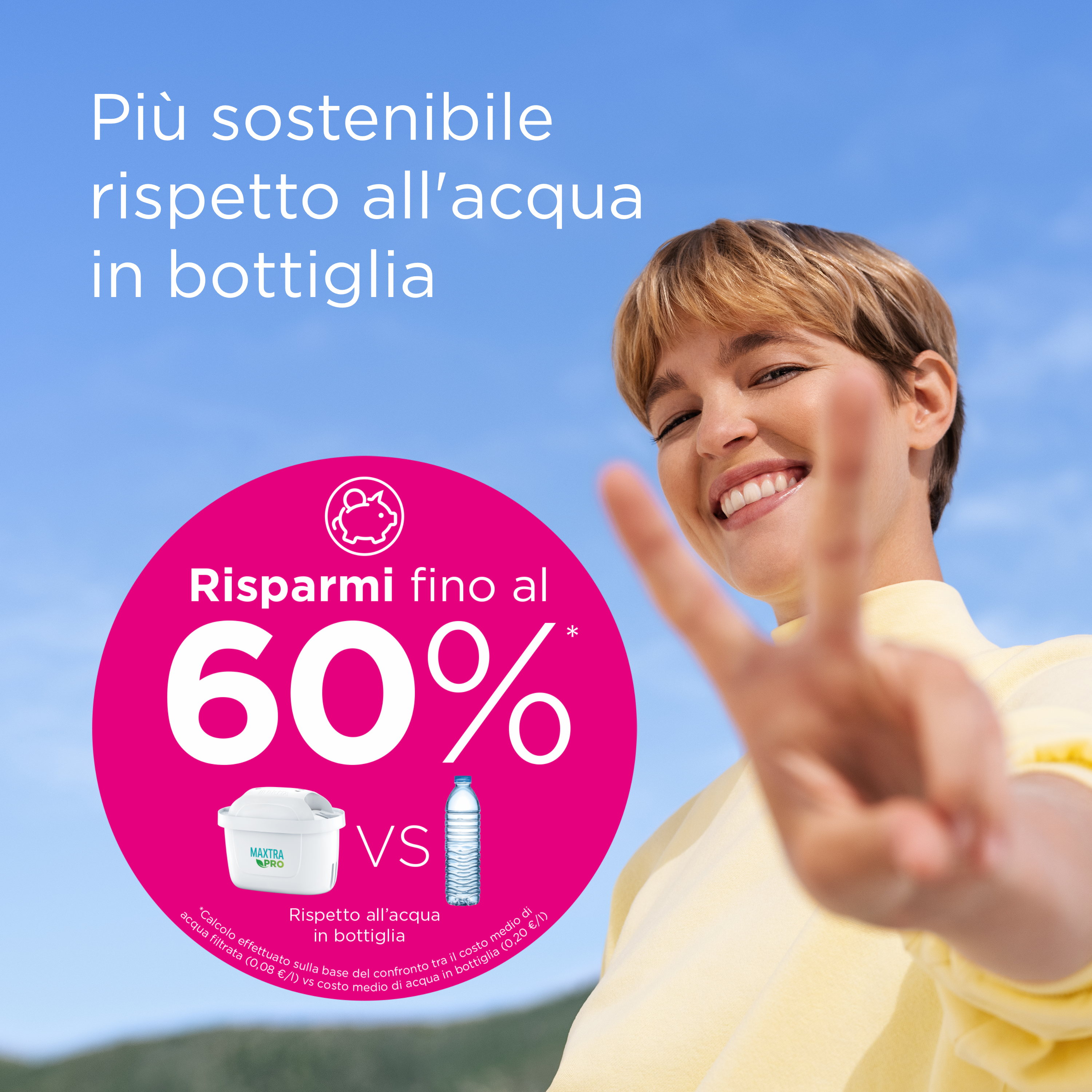 Brita Caraffa filtrante per acqua Style Grey (2.4L) incl. 1 x filtro MAXTRA PRO All-in-1 - caraffa adatta al frigorifero con LED-LTI intelligente & coperchio ribaltabile